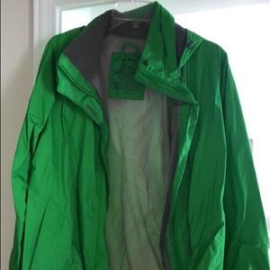 Women’s LL Bean Lime Green Rain Jacket